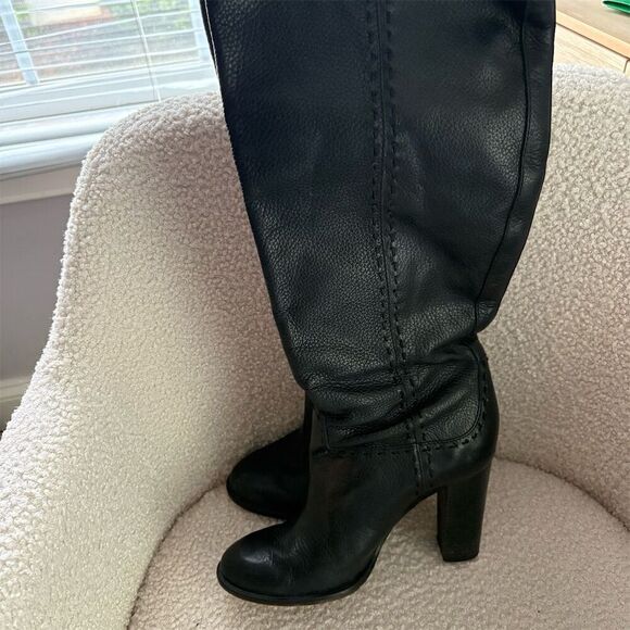 Tory Burch Shoes - Tory Burch Women's Black Leather Knee-High Boots Size 7M Casual